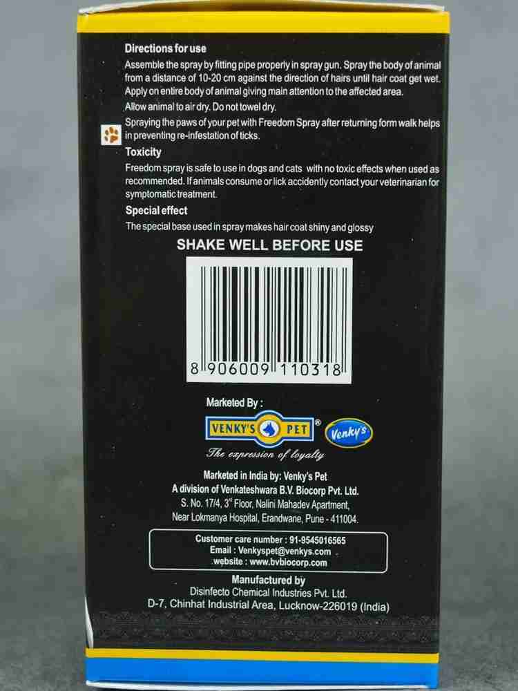 Vetify Freedom Tick and Flea Spray for Dogs and Cats 100 ml Pet Coat Cleanser Price in India Buy Vetify Freedom Tick and Flea Spray for Dogs and Cats 100 ml
