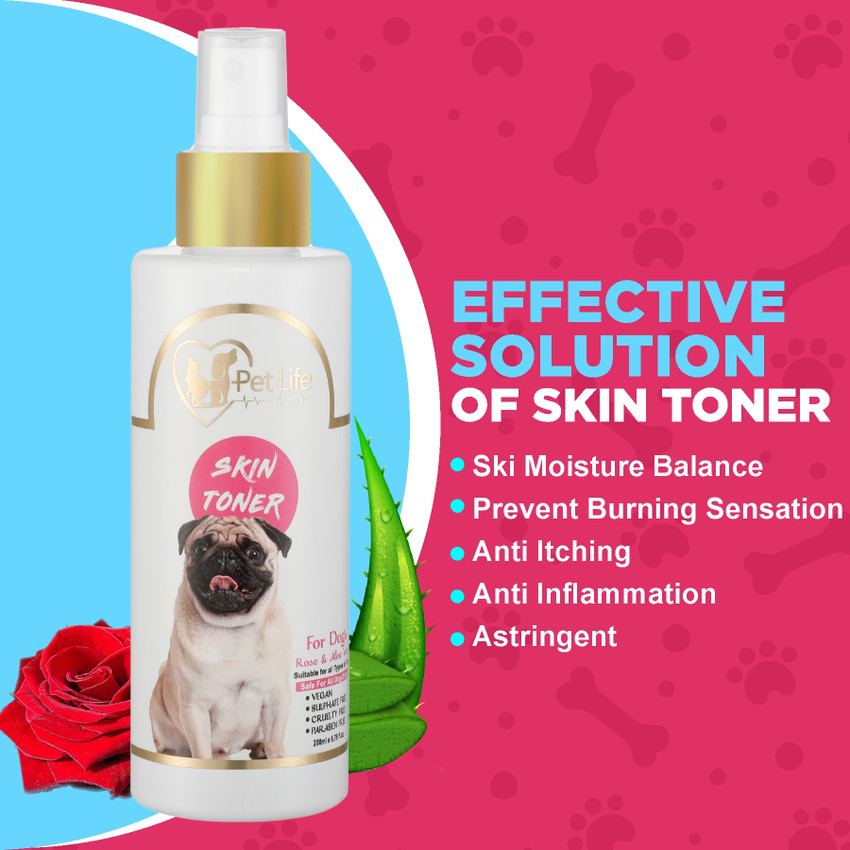 Pet Life Pure Organic Skin Toner Spray For Dog Skin Allergy