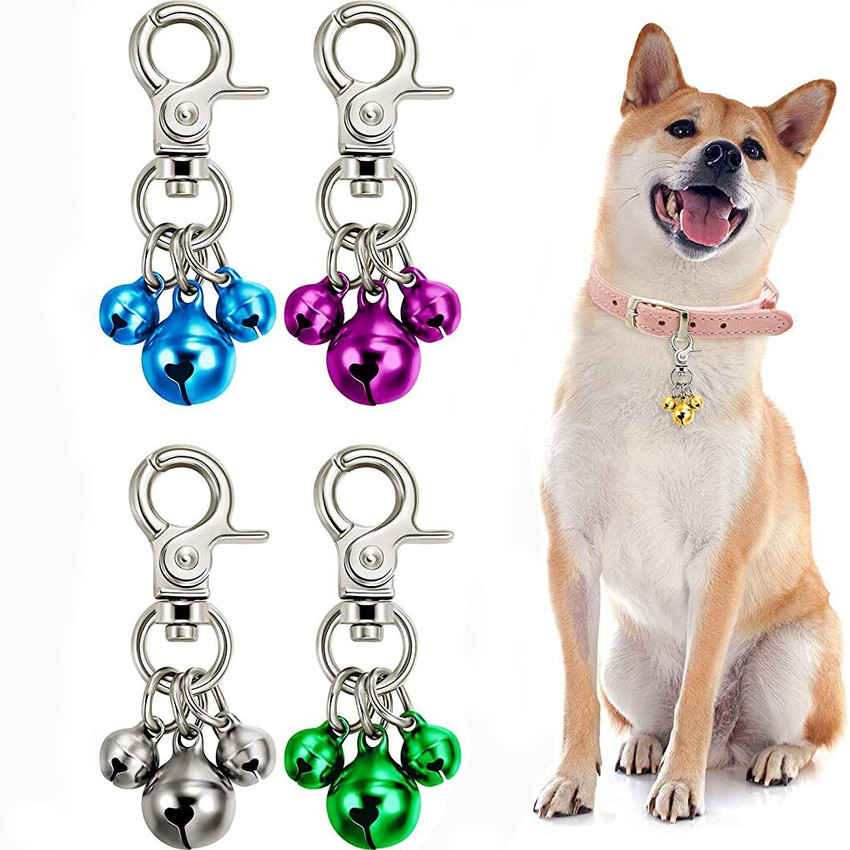Qpets 4 Pieces Pet Bells for Collars Loud Dog Bells Key Rings Dog Bell Collar Charm Bell Dog Cat Collar Charm Price in India Buy Qpets 4 Pieces Pet Bells