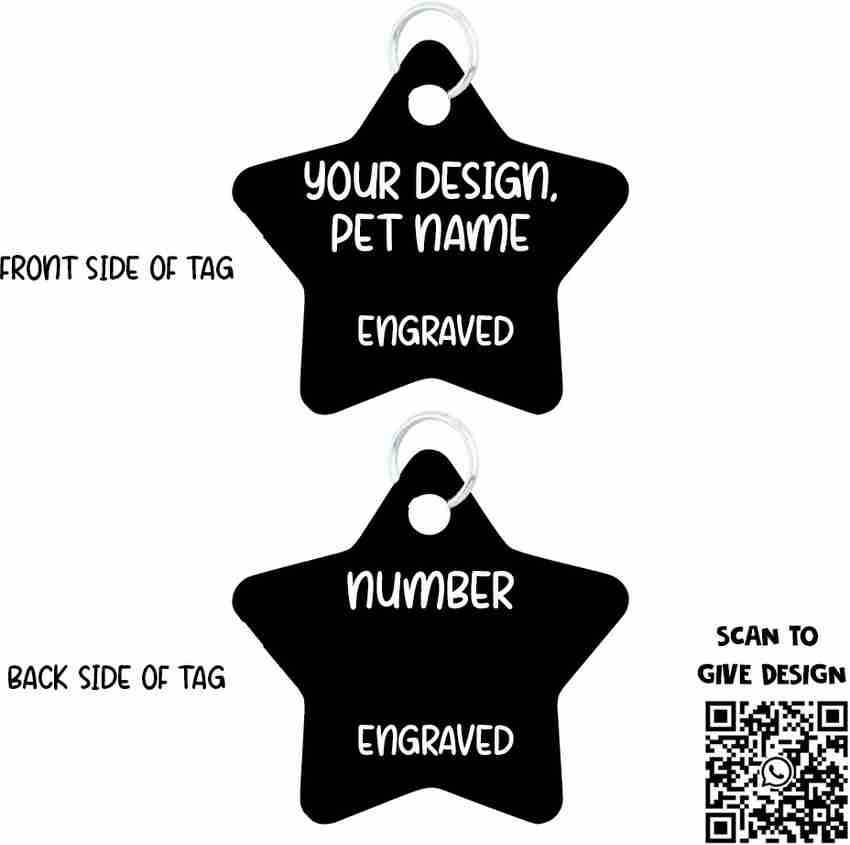 Star shaped cheap dog tag