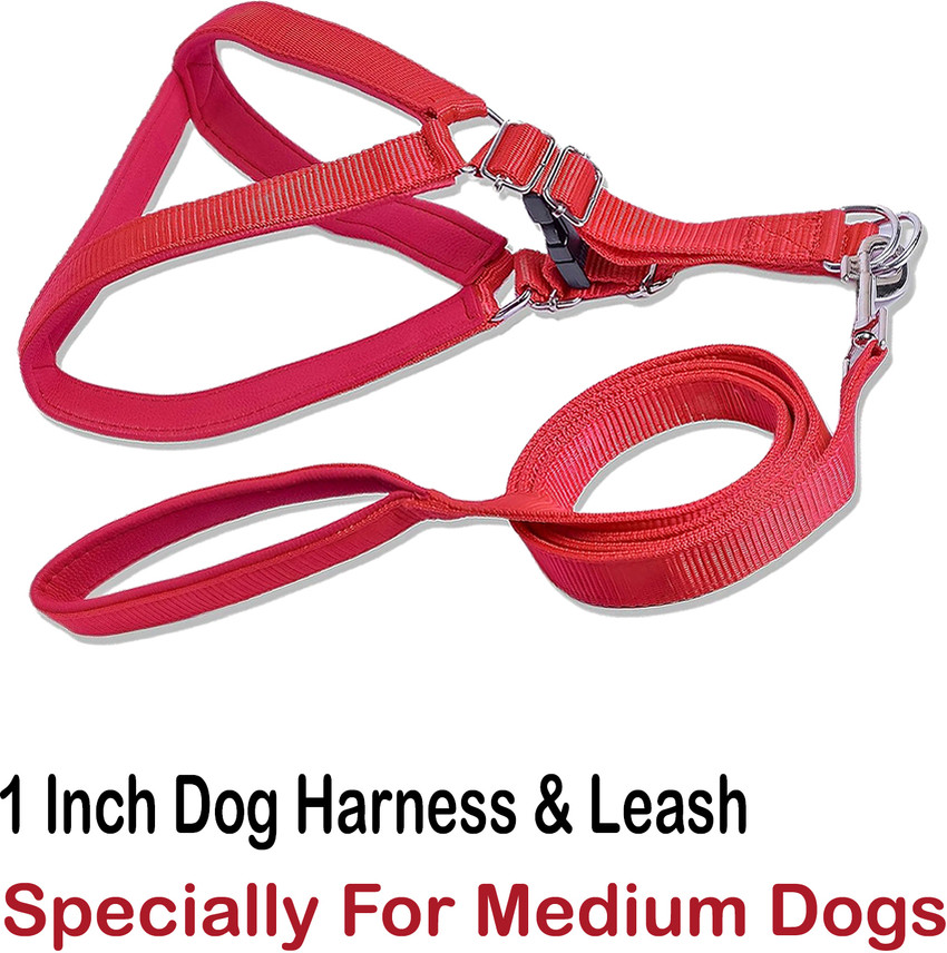 WROSHLER NYLON RED PADDED DOG BODY HARNESS LEASH ADJUSTABLE CHEST SIZE 21 29 INCH Dog Harness Leash Price in India Buy WROSHLER NYLON RED PADDED DOG BODY HARNESS LEASH