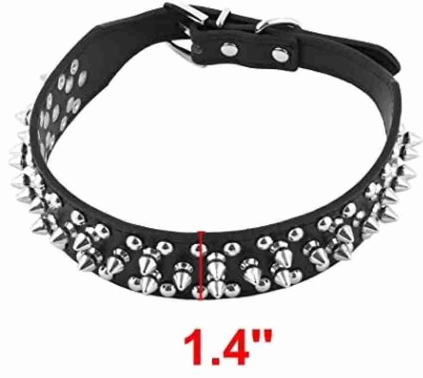 ZVR Neck Collar Belt PU Leather Pet Dog Collar Walking Spiked