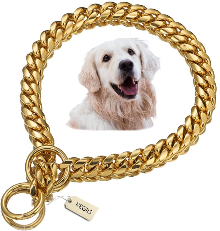 Brass choke deals chain for dogs