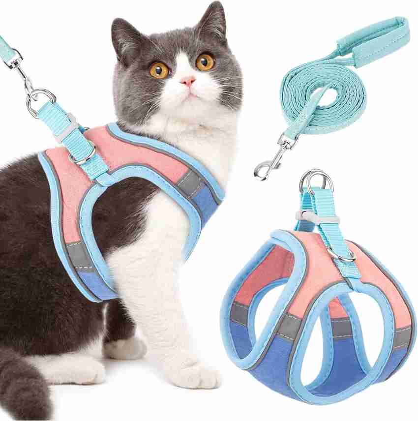 Qpets Cat Harness with Cat Leash for Walking Cat Vest Harness Cat