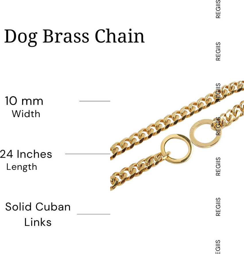 Regiis Dog Collar Luxury Chain for Medium Size Dogs Dog Choke