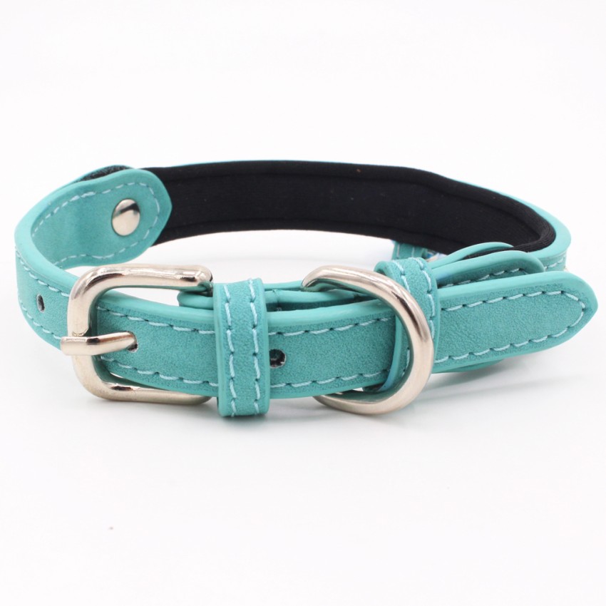 Pet collar in Tiffany Blue® leather, medium.