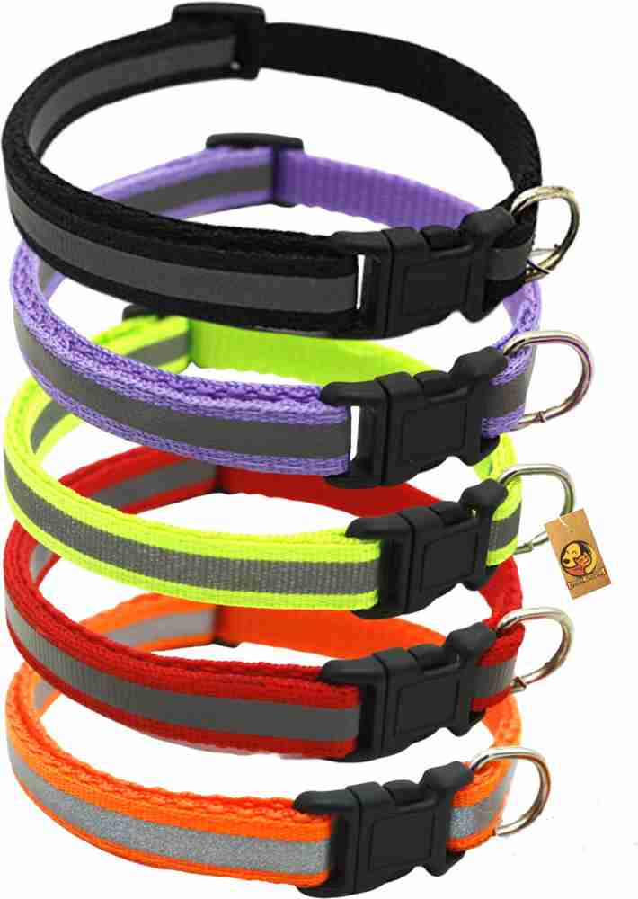 Foodie Puppies Reflective Dog Collar for Street Dogs 15mm Set of 5 Durable Adjustable Dog Everyday Collar Price in India Buy Foodie Puppies Reflective Dog Collar for Street