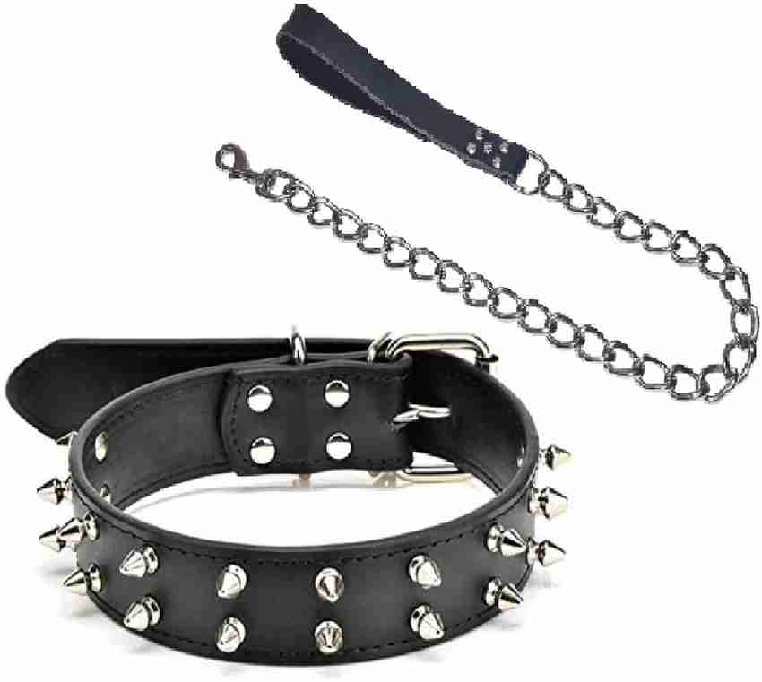 Dog leash with spikes discount