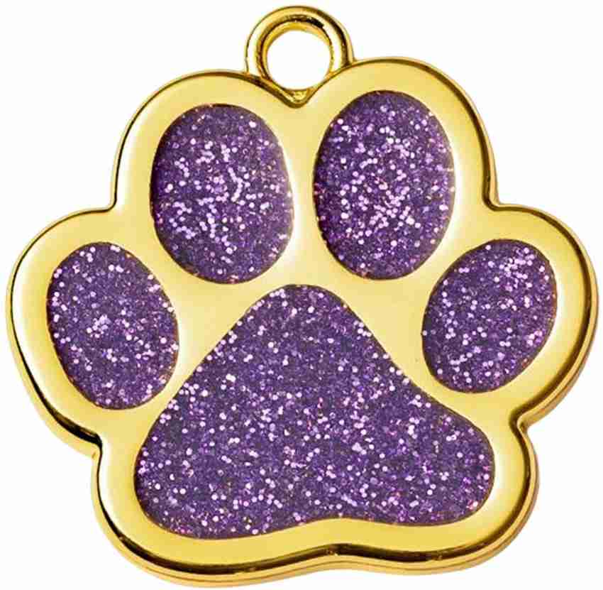 BNF Blank Pet Tags Cat Collar Tags Collar Pendant Glitter Paw