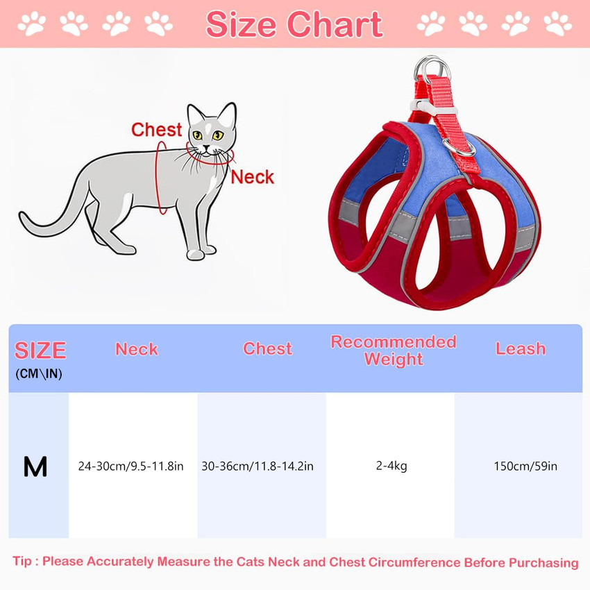 Qpets Cat Harness with Cat Leash for Walking Soft Sturdy Faux Cat Vest Harness Cat Collar Chain Price in India Buy Qpets Cat Harness with Cat Leash for Walking Soft Sturdy