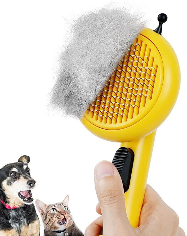 Wire outlet dog brush