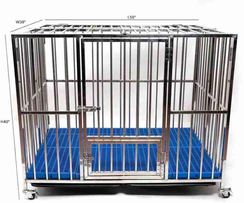 AUGTEN Foldable Type Dog Cage with Tray Strong Silver Large Size Crate 40 38 50 Inc Hard Crate Pet Crate Price in India Buy AUGTEN Foldable Type Dog Cage with Tray Strong Silver