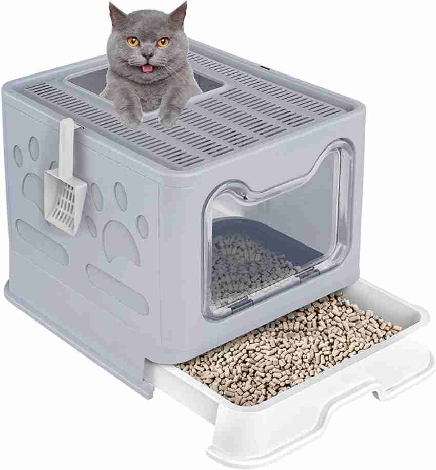 Qpets Oversized Enclosed Cat Litter Box with Odor Door Hard Crate Pet Crate  Price in India - Buy Qpets Oversized Enclosed Cat Litter Box with Odor Door  Hard Crate Pet Crate online