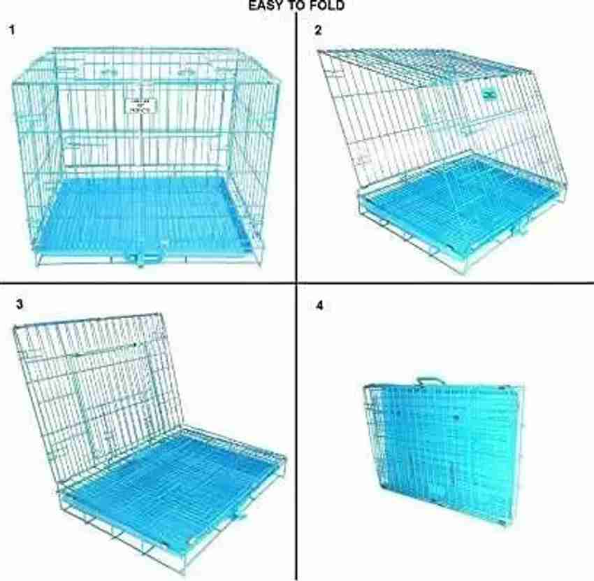 ZKPETLIFE 2.5 Feet Bule Dog Cat Metal Cage with Removable Tray for All Dog Rabbit Cat Cage Price in India Buy ZKPETLIFE 2.5 Feet Bule Dog Cat Metal Cage