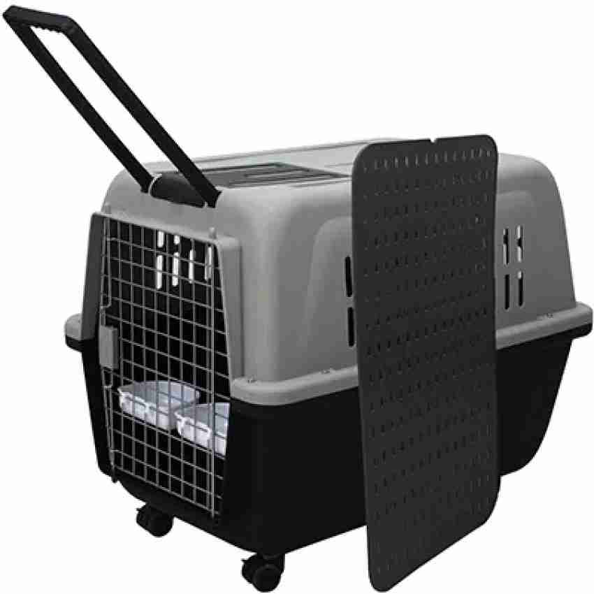 Dog travel 2024 crate with wheels