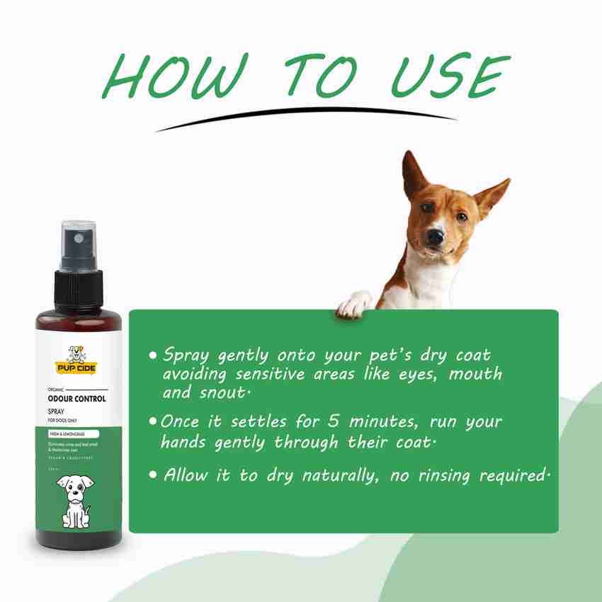 PUP CIDE Organic Odour Control Spray For Dogs Neem And Lemon grass