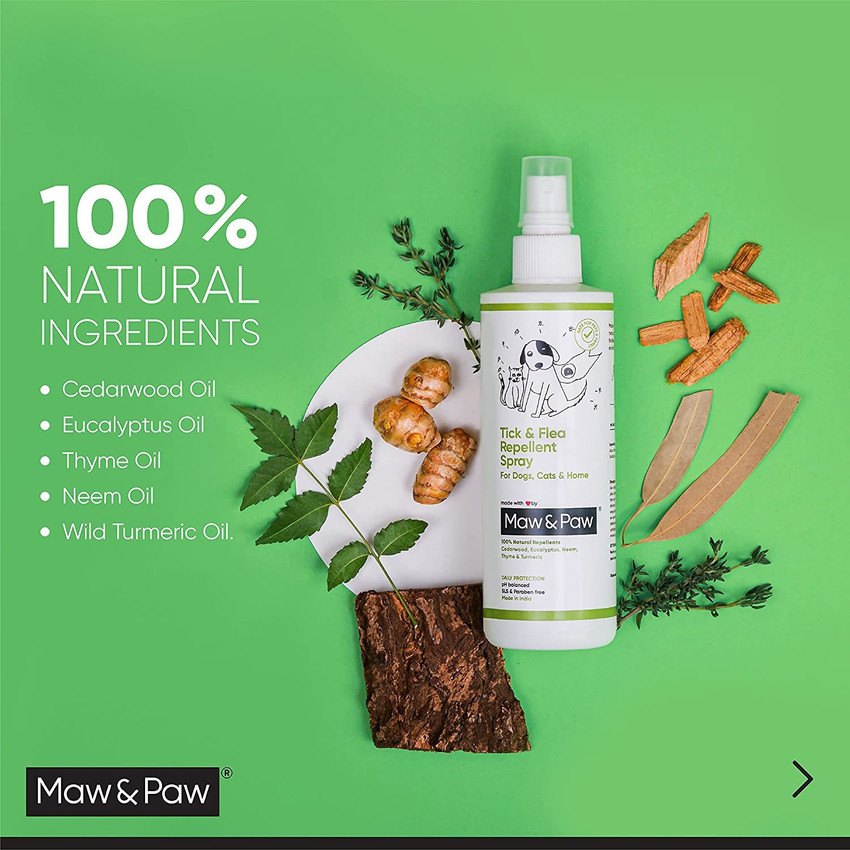 Maw Paw Natural Tick Flea Repellent Treatment Spray for Pets