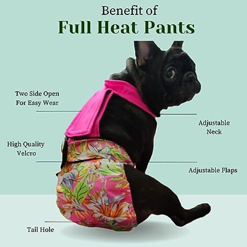 Kitty The Woof Gang Pink Reversible Heat Pants Washable Diapers