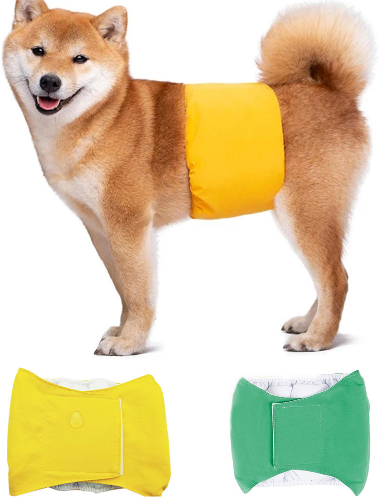 PROBEROS Waterproof Breathable Reusable Dog Diaper for Male Dog