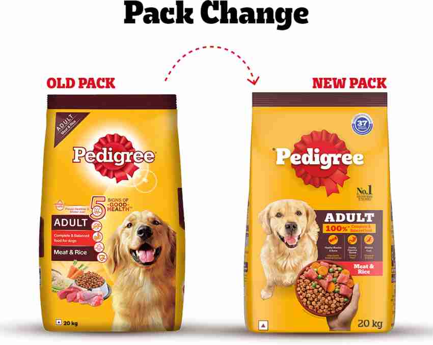 PEDIGREE Meat Rice 20 kg Dry Adult Dog Food Price in India Buy