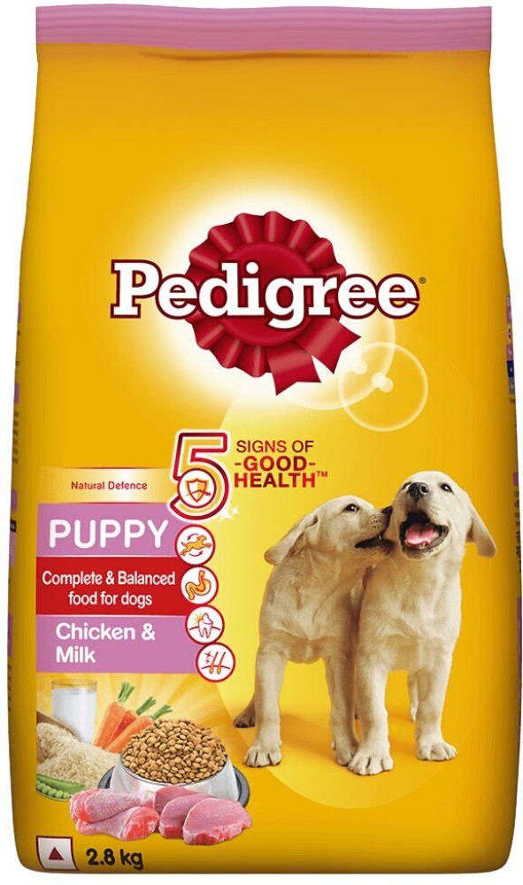 PEDIGREE Puppy Chicken Milk Dry Food Milk Chicken Meat Rice 2.8 kg 2x1.4 kg Dry New Born Young Puppy Food Price in India Buy PEDIGREE Puppy Chicken Milk Dry