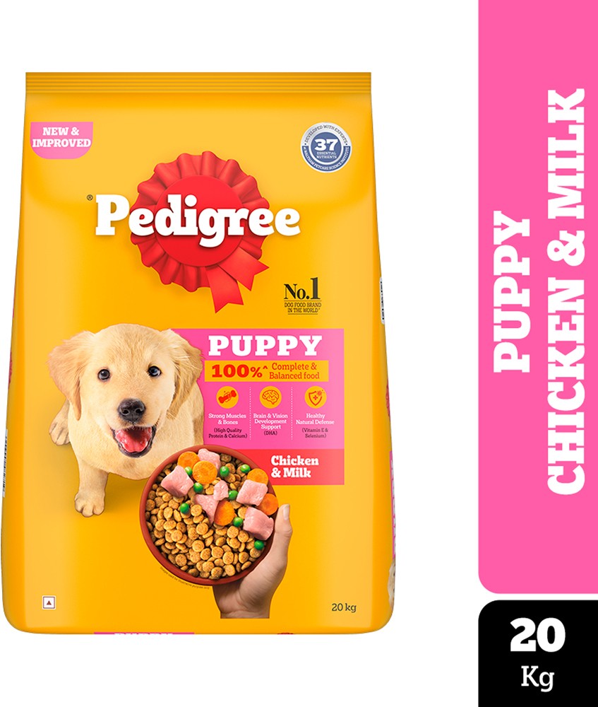 PEDIGREE Milk Chicken Milk 20 kg Dry New Born Dog Food Price in India Buy PEDIGREE Milk Chicken Milk 20 kg Dry New Born Dog Food online at Flipkart