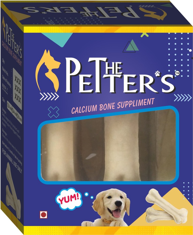 The Petters Raw Hide Pressed Bone and Calcium Milk Bone 5 Chew Treat for Dogs 5 Bones Meat 0.45 kg Dry Adult Senior Young New Born Dog Food Price in India