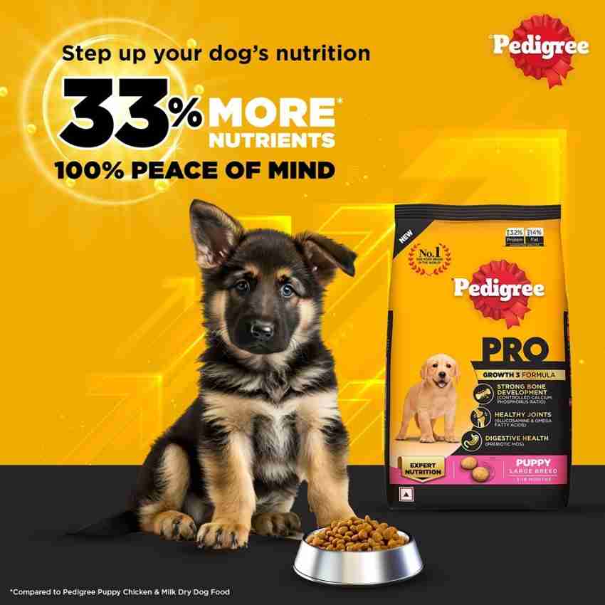 PEDIGREE PRO Puppy Large Breed 3 18 Months 3 kg Dry New Born Dog Food