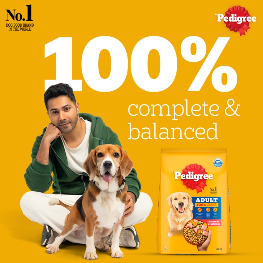 PEDIGREE Adult Chicken Vegetable 20 kg Dry Adult Dog Food Price in India Buy PEDIGREE Adult Chicken Vegetable 20 kg Dry Adult Dog Food online at Flipkart