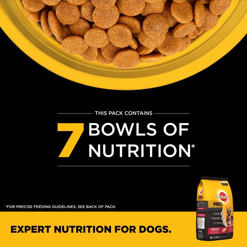 PEDIGREE PRO Expert Nutrition for Active Adult 18 Months Onwards 1.2 kg Dry Adult Dog Food Price in India Buy PEDIGREE PRO Expert Nutrition for Active Adult 18