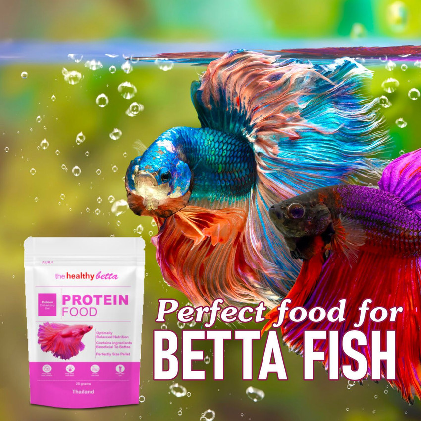 Petzlifeworld Aura The Healthy Betta Protein Food 25G Colour