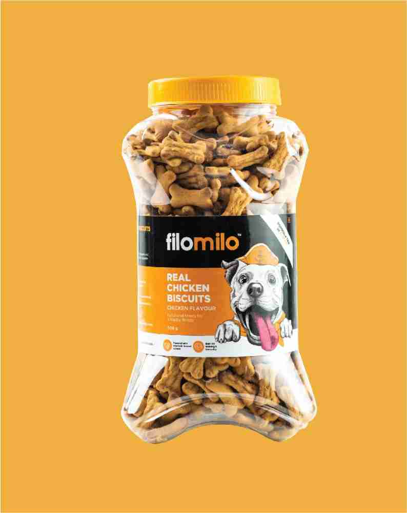 Filomilo Dog Biscuits Chicken Flavour Chicken 1 kg Dry Adult