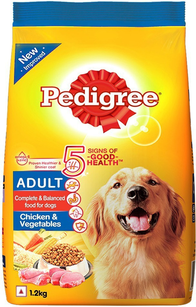 PEDIGREE Adult Chicken Vegetable 1.2 kg Dry Adult Dog Food Price