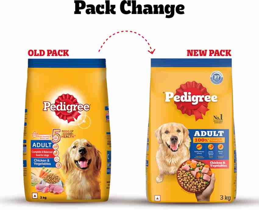 PEDIGREE CHICKEN AND VEGETABLE 3KG Chicken Vegetable 3 kg Dry