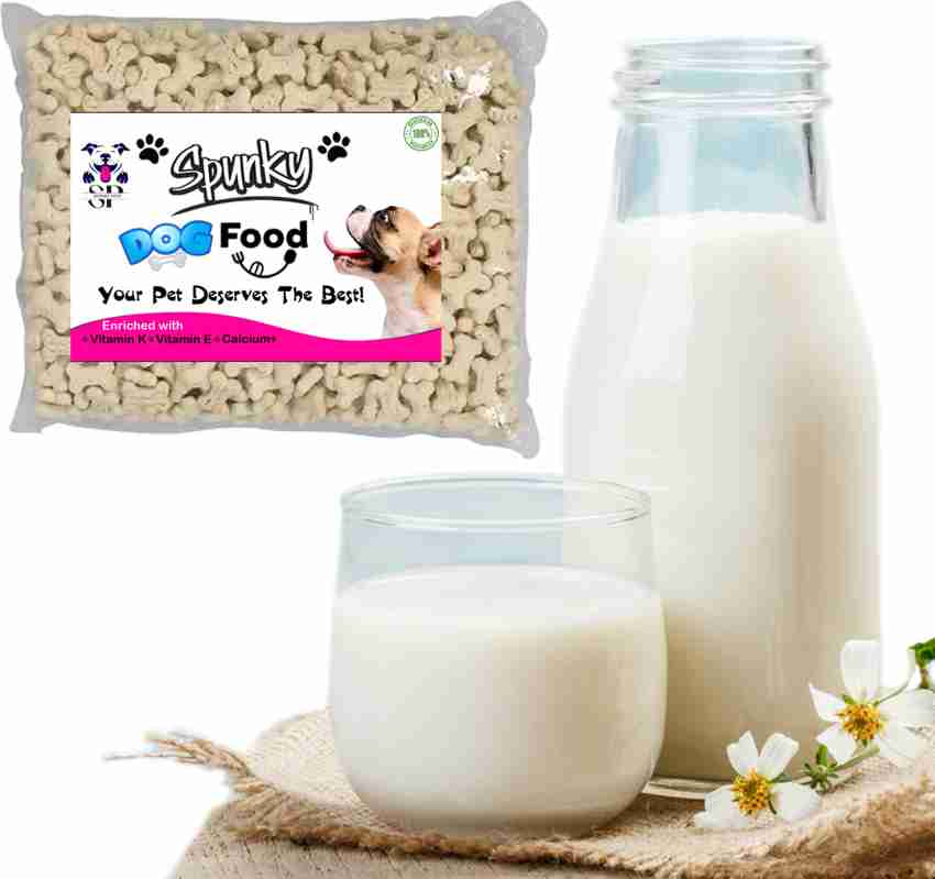 Spunky pets Real Milk Dog Biscuits For Puppy Dogs Adult Dogs 900g Milk 0.9 kg Dry New Born Young Adult Dog Food Price in India Buy Spunky pets Real