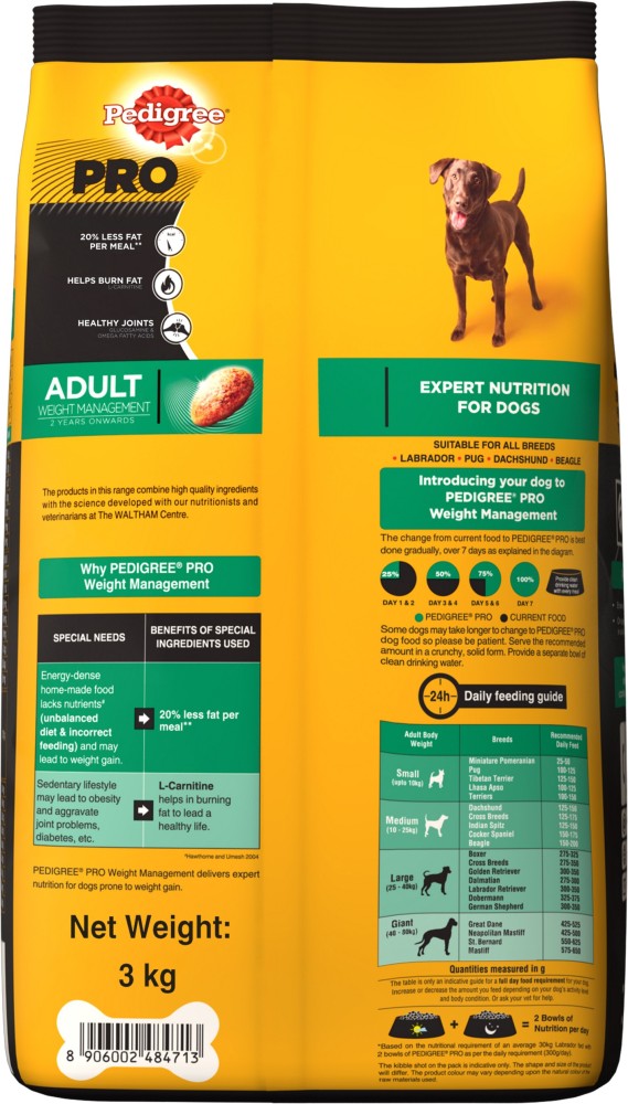 PEDIGREE PRO Expert Nutrition for Adult 2 Years Weight