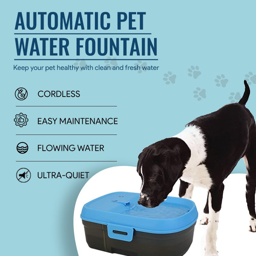 Goofy Tails 6 Litre Dog H2O Cordless Water Fountain USB Powered