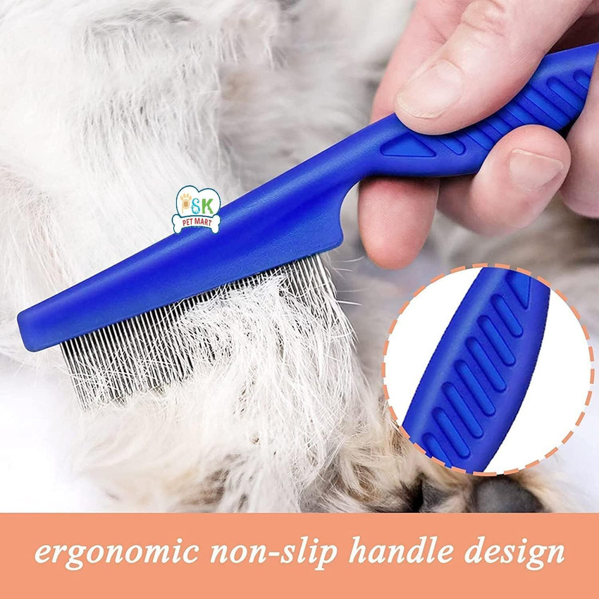 PSK PET MART Flea Combo Nail Cutter Tooth Brush for Dog Bathing