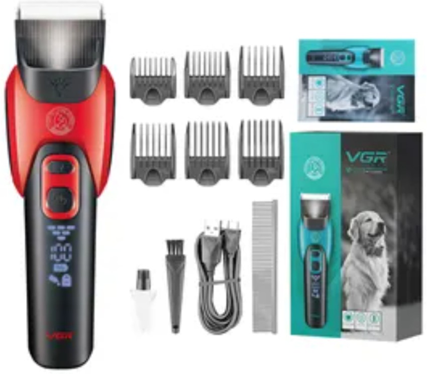 VGR Professional Rechargeable Pet Dog Grooming Clippers Kit with 4 Comb Multicolor Pet Hair Trimmer Price in India Buy VGR Professional Rechargeable Pet Dog Grooming Clippers Kit with 4 Comb Multicolo...