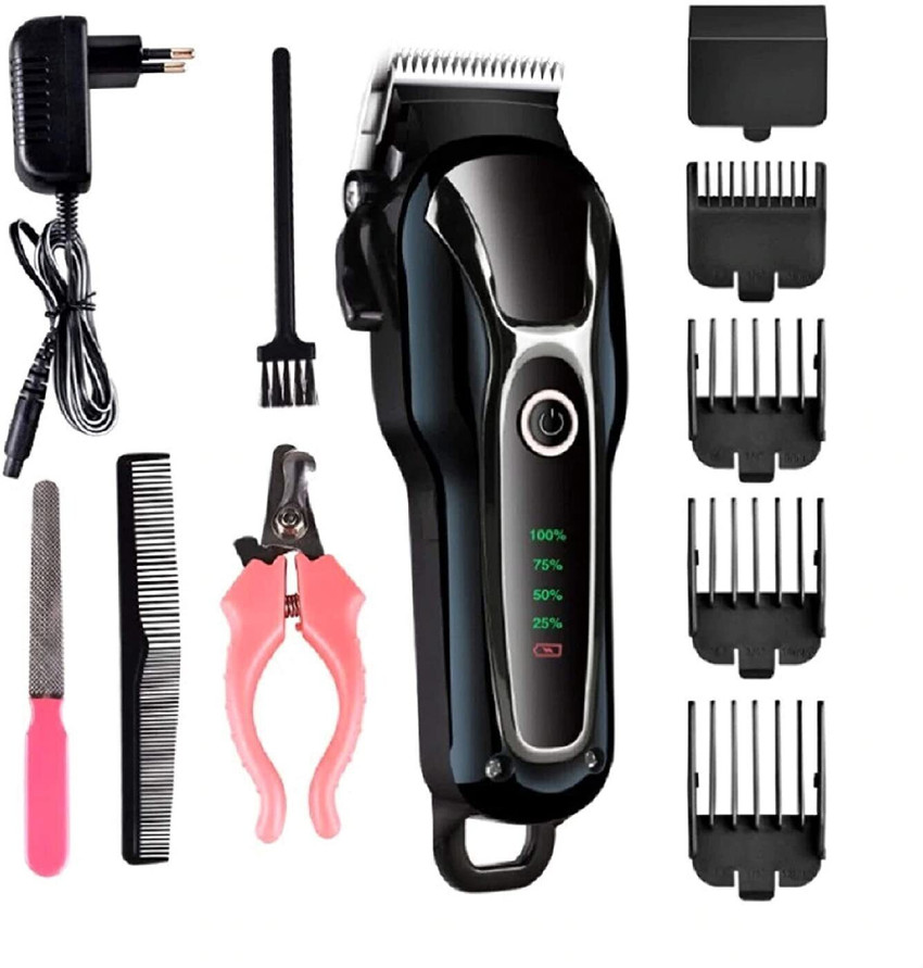 JEQUL Professional Automatic Rechargeable Pet Hair Trimmer for Dogs Pet Trimmer Black Pet Hair Trimmer