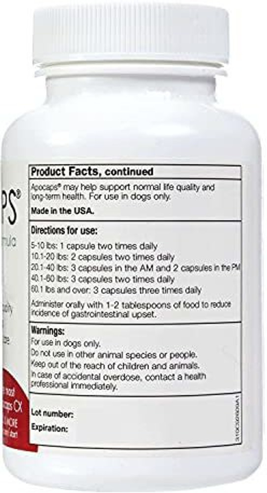 Apocaps clearance for dogs