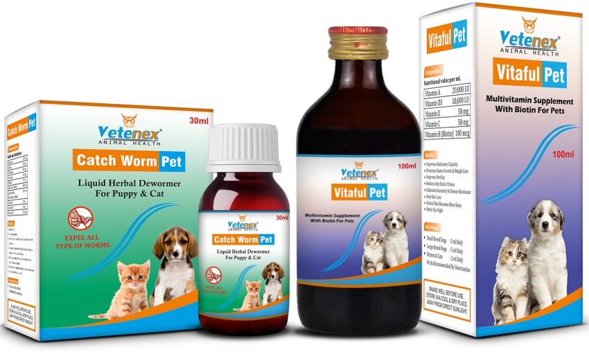 Tail&Collar Club Herbal Flyworm Dewormer Tablets for Dogs Pets Deworming  Formula