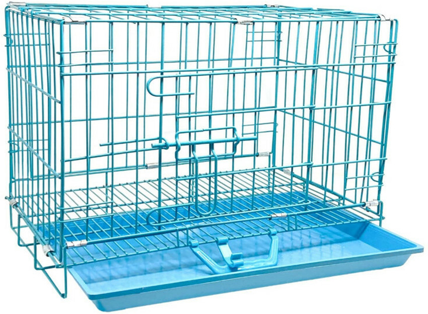 DRK Shop Mart 18 Inch Single Door Folding Metal Kennel for Newborn