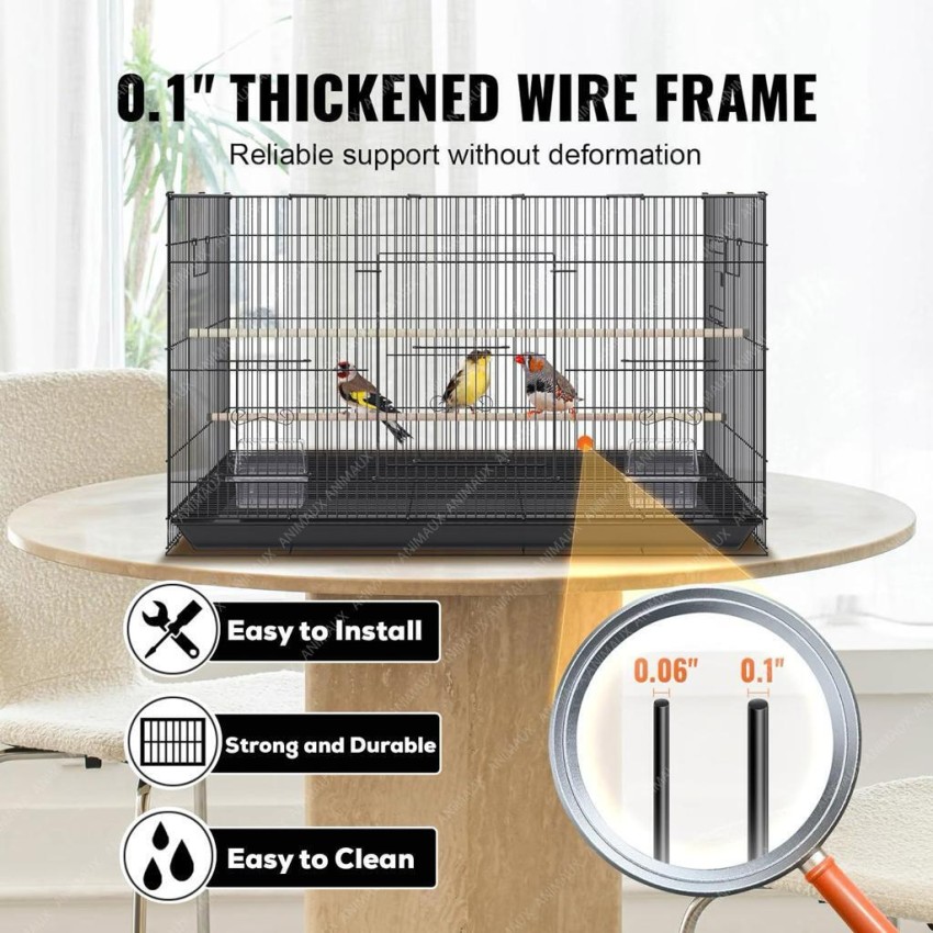 Animaux 18 Inch 1.5 Feet 45Cm Black Birds Rabbit Cage with Food Water Cups Perches Bird Rabbit Hamster Cage Price in India Buy Animaux 18 Inch 1.5 Feet 45Cm