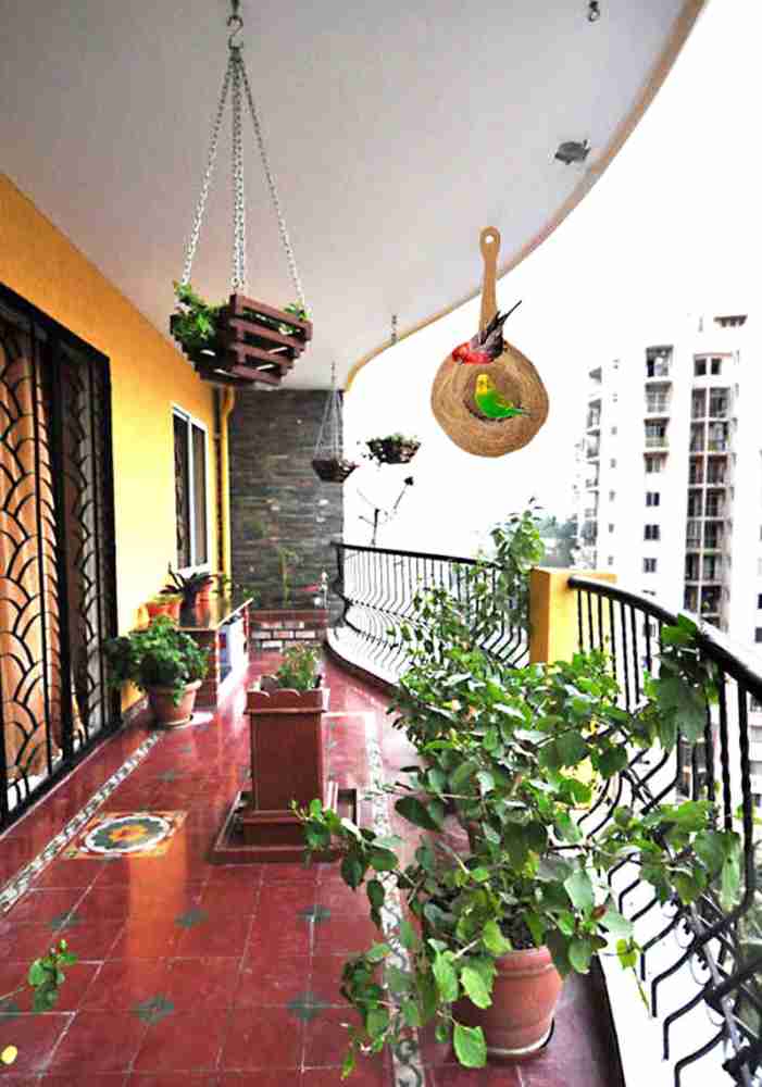 Buy Hanging Bird Nest with Metal Hook (Made of Coir) at Best Price in India
