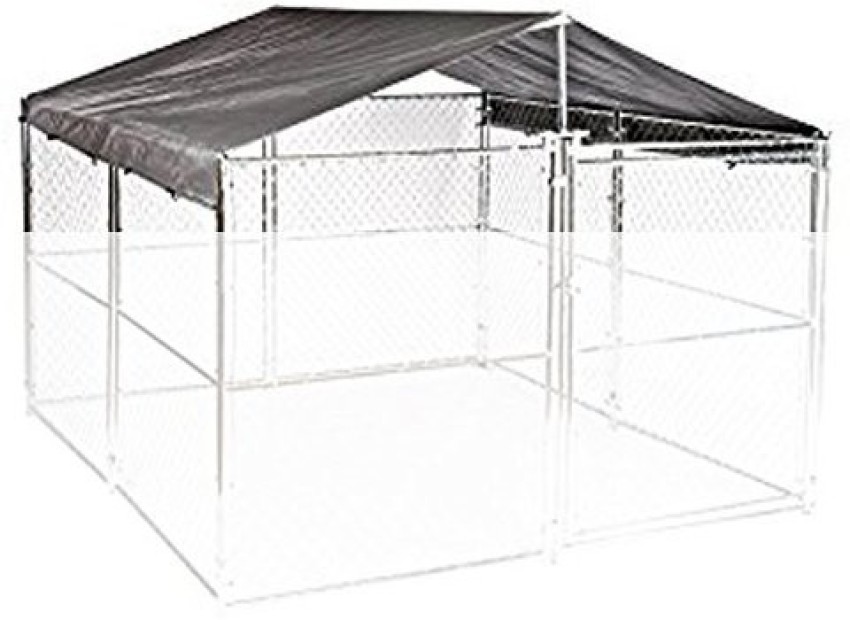 Dog cage with clearance roof