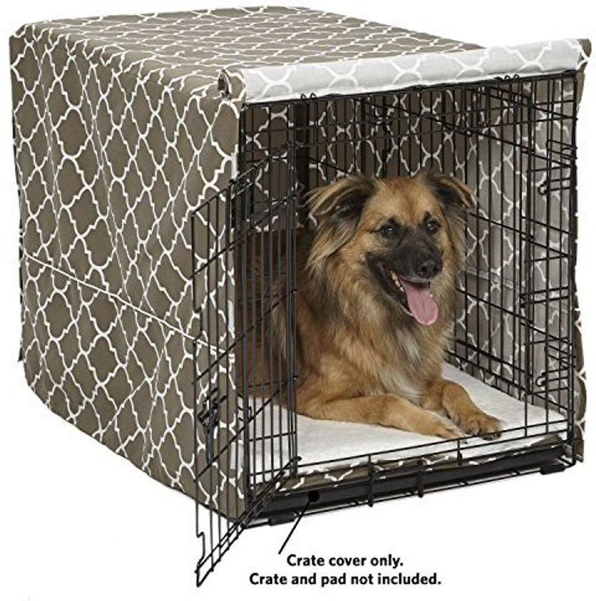 Midwest Dog Crate Cover with Fabric Protector Intermediate Brown