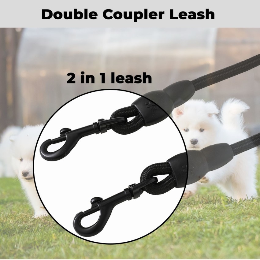 Double coupler outlet dog leash