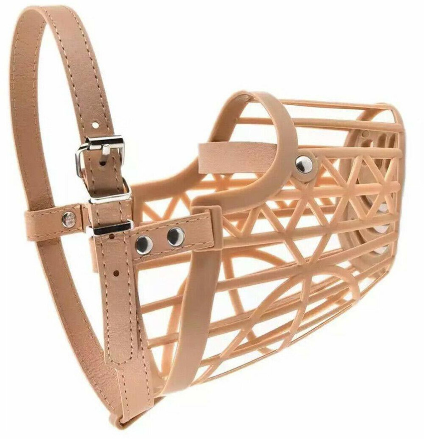 Shirlip Plastic Muzzle for Dog Mouth Cover and Safety Bitting mask