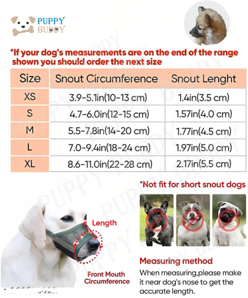 Extra small dog muzzle top